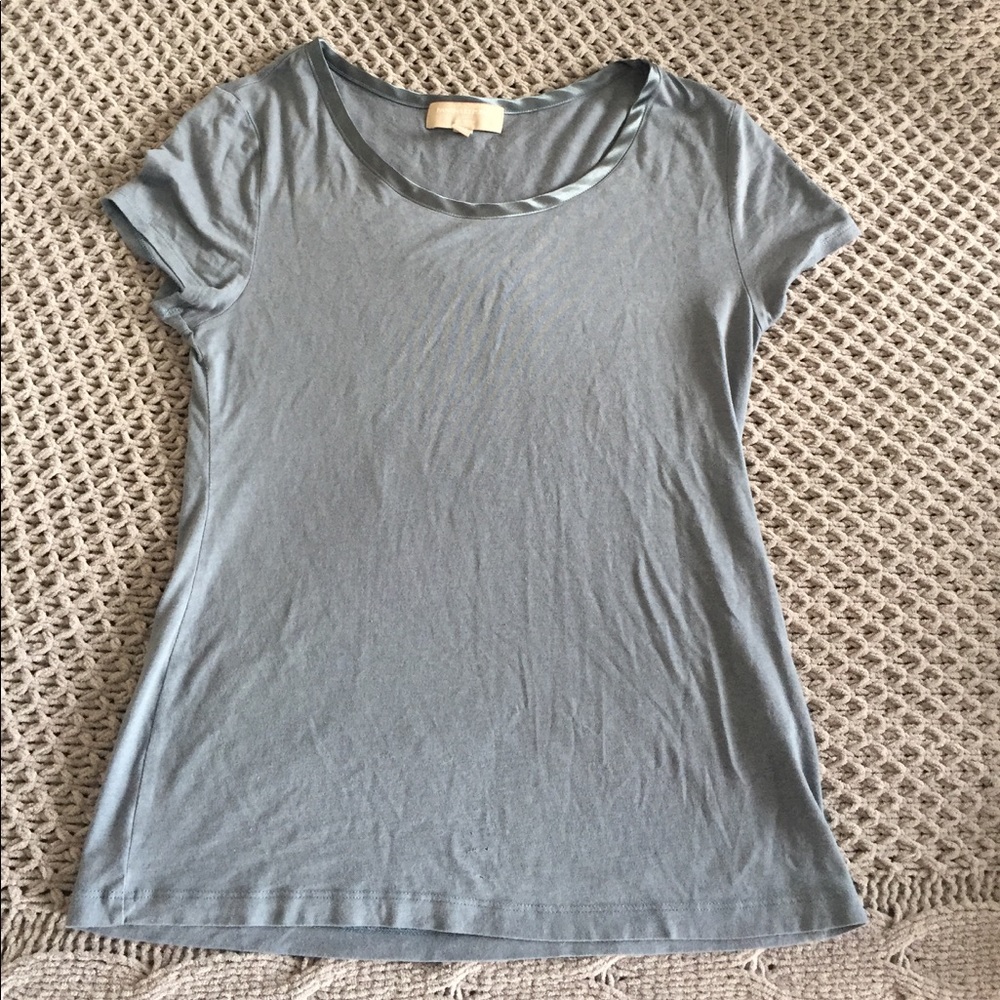 Light Teal Scoop Neck Tee
